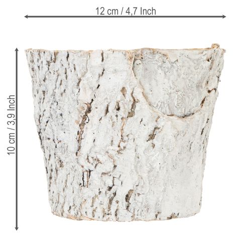 Prodotto Vaso per piante effetto corteccia, ideale per interni rustici e decorazioni vegetali, 12 cm, 4 pezzi