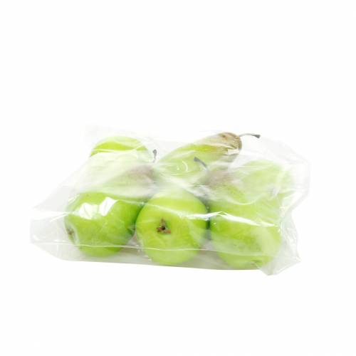 Floristik24 Manichino alimentare pera 10,5 cm verde 6 pezzi