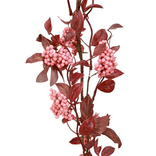 Floristik24 Ghirlanda di foglie decorazione autunnale appendiabiti decorativo in rosa 125 cm