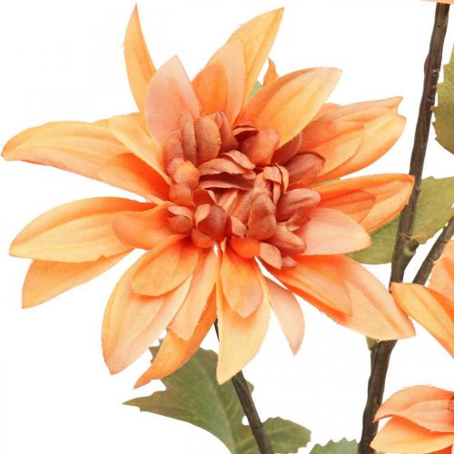 Floristik24 Fiore decorativo dalia, decorazione autunnale, fiore di seta arancione 55cm Ø9 / 11cm