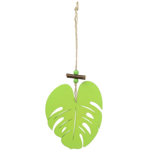 Foglia decorativa per finestre da appendere verde chiaro 14,5 cm