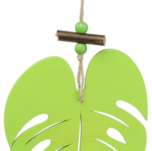 Floristik24 Decorazione per finestra foglia da appendere verde chiaro 14,5 cm