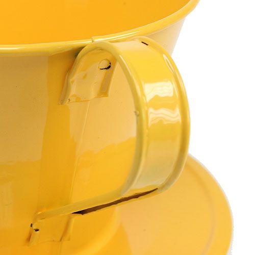 Floristik24 Tazza Deco gialla Ø16cm H11cm
