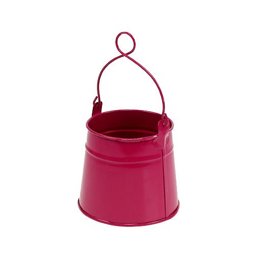 Floristik24 Secchio di latta rosa Ø9cm H9cm