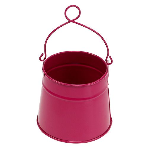 Floristik24 Secchio di latta rosa Ø9cm H9cm