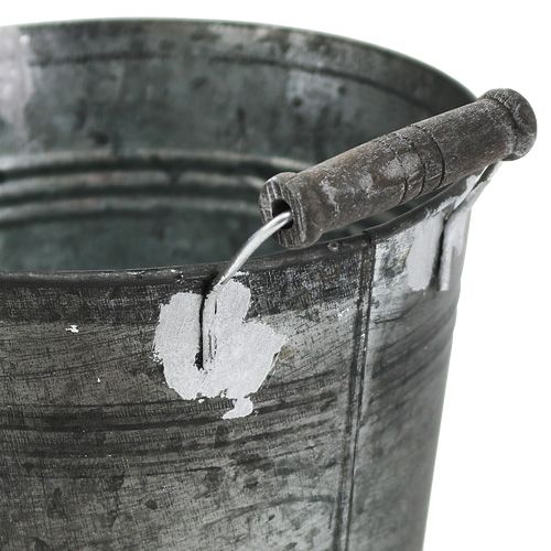 Floristik24 Secchio di latta antico Ø16cm H15cm