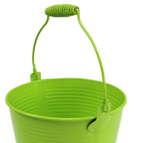 Floristik24 Secchio di latta verde mela Ø15cm H14,5cm