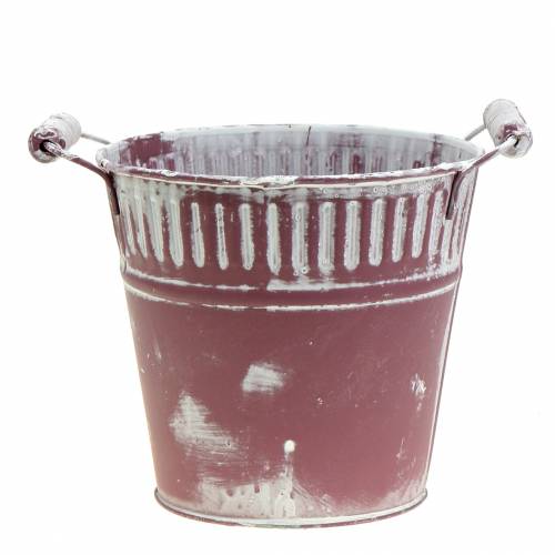 Prodotto Secchio di latta viola lavato bianco Ø19cm H17cm 1 pezzo