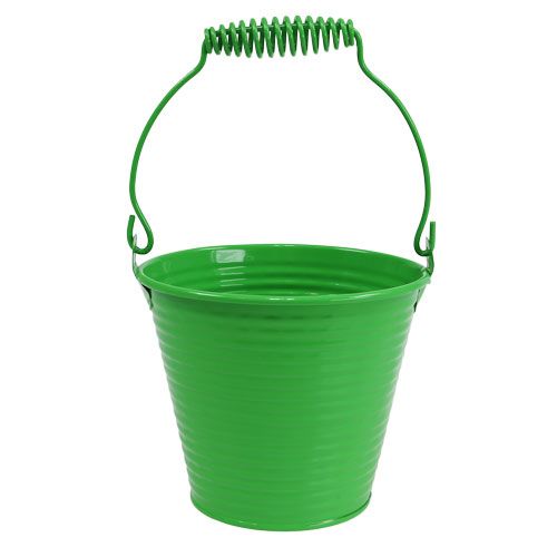 Floristik24 Secchio decorativo verde Ø11cm H9,5cm