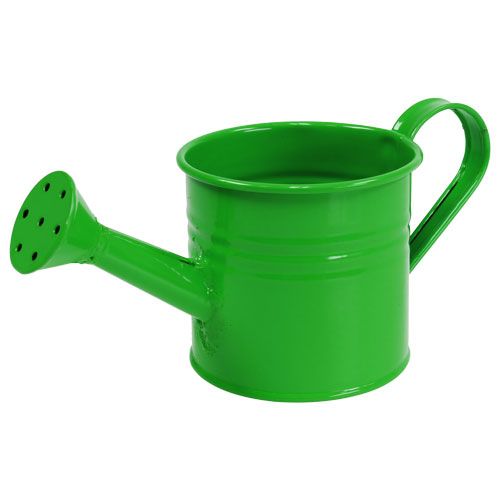 Floristik24 Annaffiatoi di latta tipo verde. Ø7,5cm H6,5cm 8pz