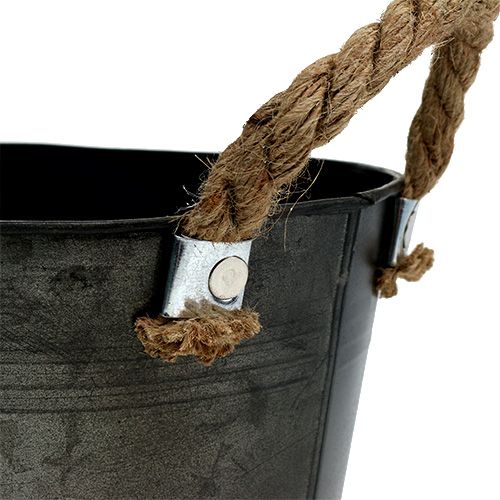 Floristik24 Ciotola in latta ovale antico 31 x 20 cm H15 cm 2pz