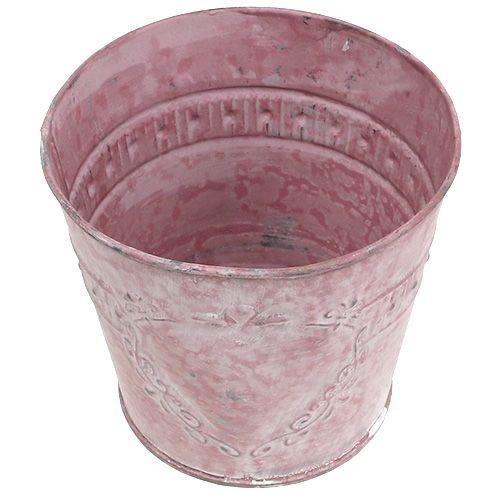 Floristik24 Lenzuolo rosa decorato lavato Ø14cm H12,5cm