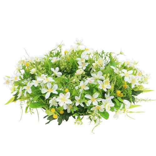 Floristik24 Corona anemone/verde aneto, bianco Ø30cm