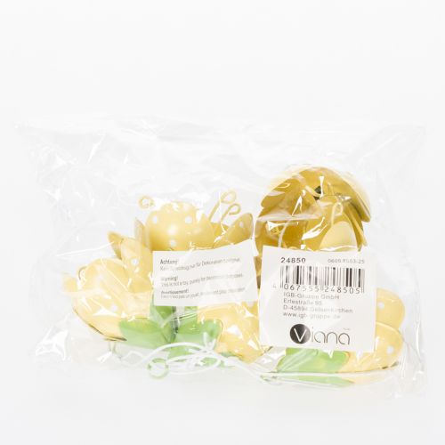 Prodotto Fiore in metallo da appendere per decorazioni romantiche da interni ed esterni, 6 cm, 6 pezzi