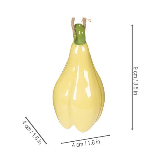 Prodotto Ciondoli a forma di fiore in ceramica, design allegro, motivo floreale, decorazione primaverile, 9 cm, 6 pezzi