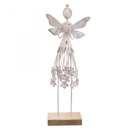 Prodotto Fata in fiore decorazione da tavola decorazione in metallo primavera fata bianca H30.5cm