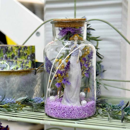 Floristik24 Fate dei fiori, decorazioni primaverili, elfi dei fiori viola H19/19,5 cm set di 2