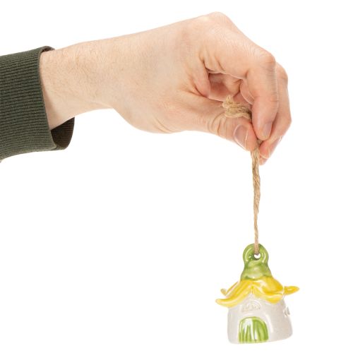 Prodotto Decorazione da appendere Casette-fiori delle fate in ceramica 6 cm 6 pezzi