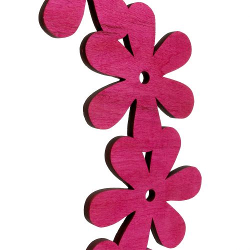 Floristik24 Ghirlanda di fiori in legno rosa Ø35cm 1p