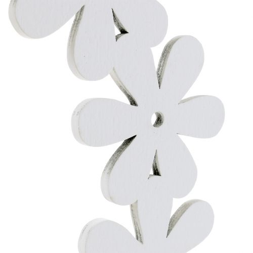 Prodotto Ghirlanda di fiori in legno bianco Ø35cm 1p