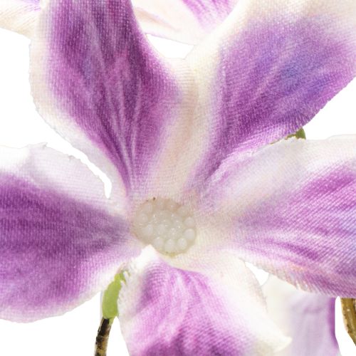 Prodotto Ramo di clematide artificiale, decorazione da tavolo di lunga durata, 110 cm, 3 pezzi