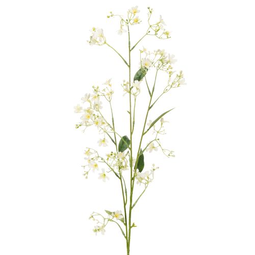 Ramo decorativo di fiori di melo come fiore artificiale per accenti luminosi nel soggiorno, crema, 108 cm, 2 pezzi