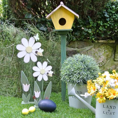 Floristik24 Fiore da mettere, decoro primaverile con farfalle H36,5cm