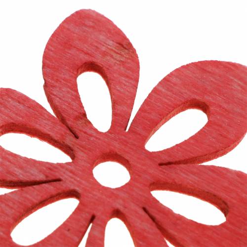 Floristik24 Decorazione a dispersione floreale in legno arancione, giallo, verde 4 cm 72 pz