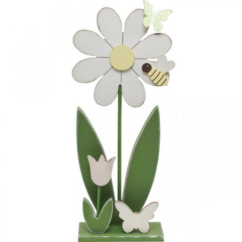 Floristik24 Fiore da mettere, decoro primaverile con farfalle H36,5cm