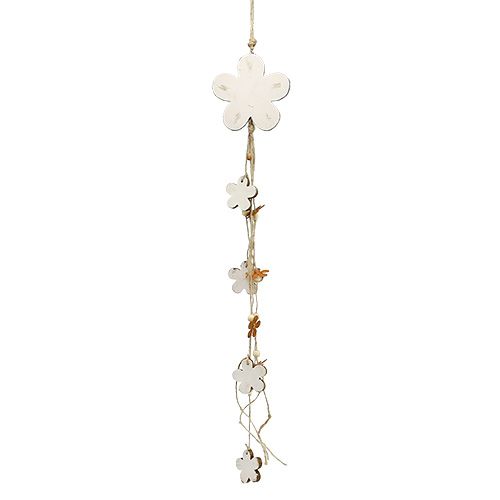 Floristik24 Portafiori legno-metallo bianco ruggine L 95cm