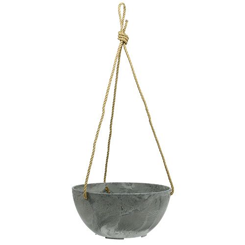 Floristik24 Cesto di fiori "Fiona" Ø25cm H12cm grigio