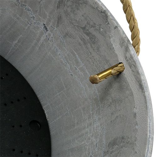 Floristik24 Cesto di fiori "Fiona" Ø25cm H12cm grigio