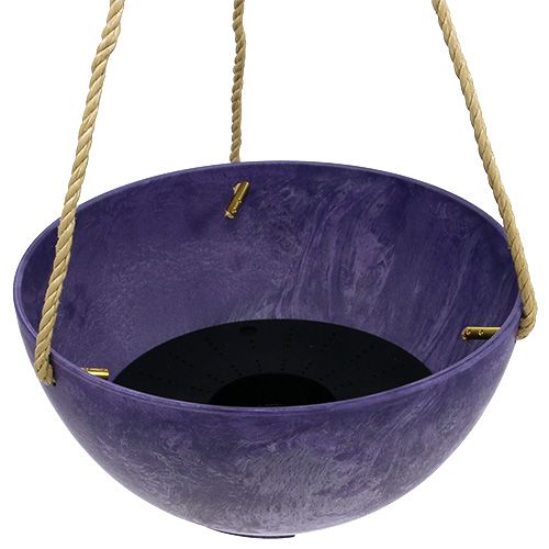 Floristik24 Cesto di fiori &quot;Fiona&quot; Ø25cm H12cm viola