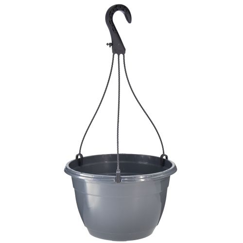 Floristik24 Vaso sospeso per piante antracite da appendere Ø25 cm H50 cm