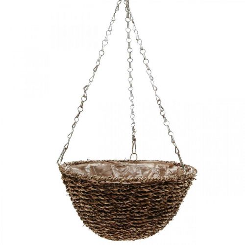 Cesto di fiori cesto sospeso marrone cesto appeso cesto per piante Ø25cm