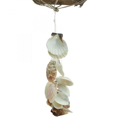 Prodotto Cesto di fiori cocco decorazione marittima carillon di vento natura 110 cm