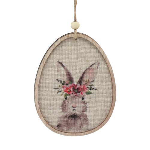 Prodotto Quadro fiore coniglietto nell&#39;uovo Decorazione uova di Pasqua in legno 9,5×12 cm 6 pz