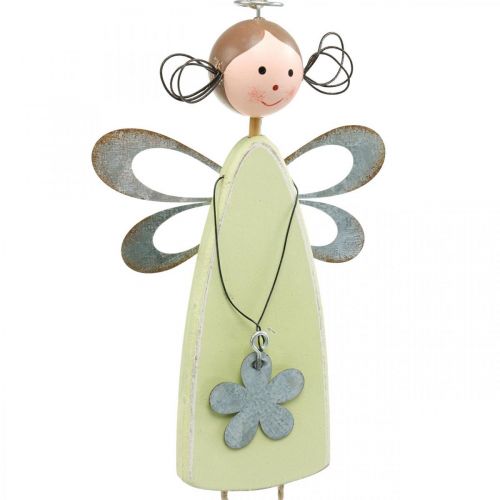 Floristik24 Fata dei fiori con gambe d&#39;albero, primavera, piccoli elfi con fiore, appendiabiti fiore elfo 3 pezzi