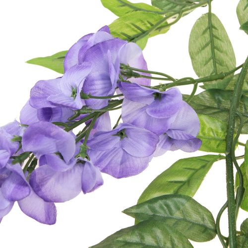 Prodotto Ghirlanda di fiori ghirlanda artificiale glicine viola verde 155cm