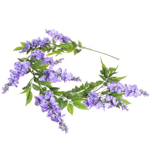 Prodotto Ghirlanda di fiori ghirlanda artificiale glicine viola verde 155cm
