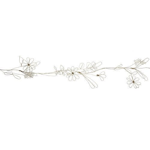 Prodotto Ghirlanda di fiori Appendiabiti decorativa in metallo motivo dorato prato 110 cm