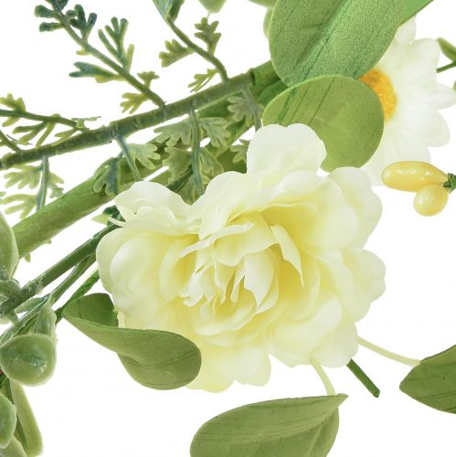 Prodotto Ghirlanda di fiori artificiali ghirlanda decorativa crema giallo bianco 125 cm