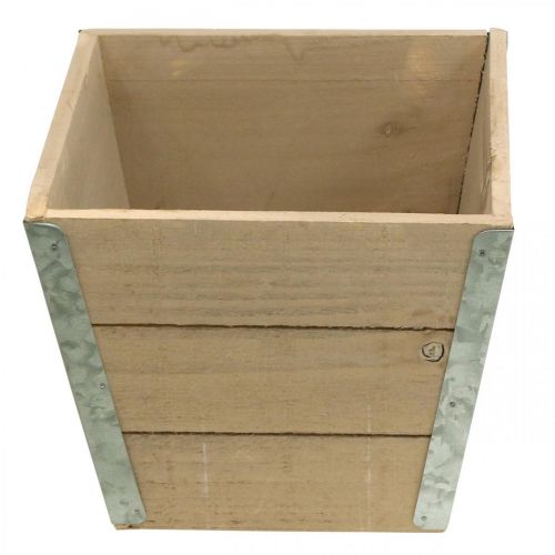 Prodotto Fioriera in legno fioriera Shabby Chic Beige 19x19x15.5cm