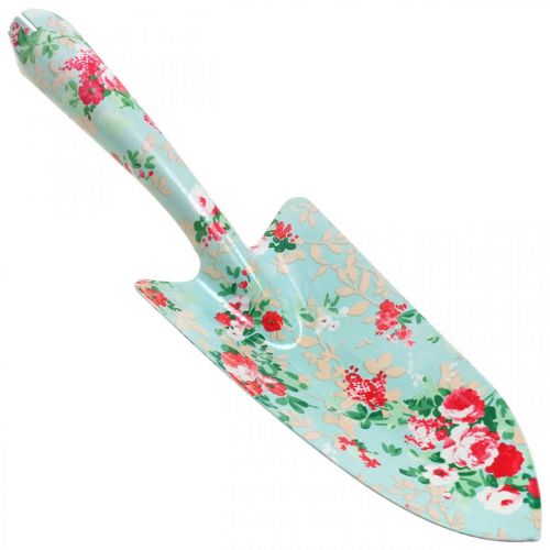 Floristik24 Pala in metallo, pala a mano con motivo floreale, cazzuola per piante, pala da giardino L28cm
