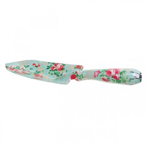 Floristik24 Pala in metallo, pala a mano con motivo floreale, cazzuola per piante, pala da giardino L28cm