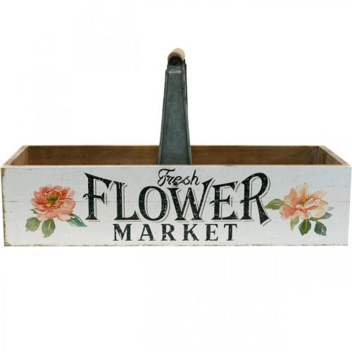 Prodotto Fioriera, decorazione floreale, scatola di legno per piantare, fioriera aspetto nostalgico 41,5×16 cm