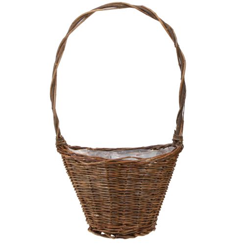 Prodotto Cesto di fiori Cesto di salice Manico naturale 29/23/21cm Set di 3