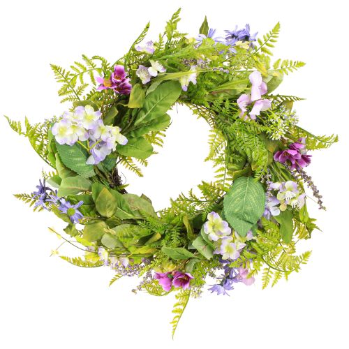 Floristik24 Ghirlanda di fiori artificiali con ghirlanda di vite colorata H13cm Ø55cm
