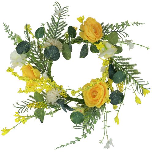 Prodotto Ghirlanda di fiori artificiali Ghirlanda di fiori artificiali giallo bianco 42 cm