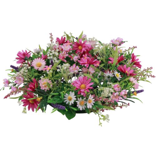 Floristik24 Ghirlanda di fiori ghirlanda di porta artificiale rosa viola Ø30cm H10cm